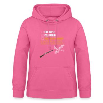Chasseur de canard - Sweat à capuche Femme - rose - Devant - AI Model Female 172 light (172cm)