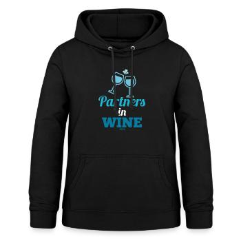 Partenaires dans le vin - Sweat à capuche Femme - noir - Devant - AI Model Female 172 light (172cm)