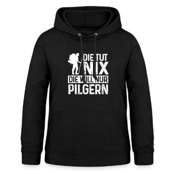 Die Tut Nix Die will Pilgern Pilgerer Geschenk - Frauen Hoodie - Schwarz - Vorne - AI Model Female 172 light (172cm)