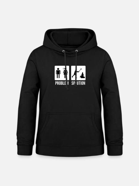 Problème de bûcheron Solution Coupe de bois - Sweat à capuche Femme - noir