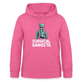 Technologue chirurgical Gangsta Tech Drôle - Sweat à capuche Femme - rose - Devant - AI Model Female 172 light (172cm)