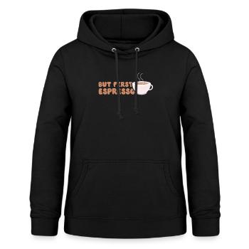 Espresso Coffee - Women's Hoodie - black - Front - AI Model Female 172 light (172cm)
