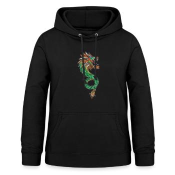 Quetzalcoatl Aztec Maya Serpent à plumes - Sweat à capuche Femme - noir - Devant - AI Model Female 172 light (172cm)