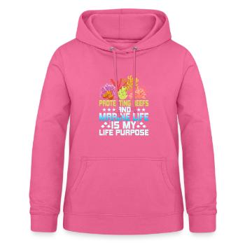 Protecting Reefs And Marine Life Is My Life Purpos - Frauen Hoodie - Pink - Vorne - AI Model Female 172 light (172cm)