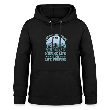 Protecting Reefs And Marine Life Is My Life Purpos - Frauen Hoodie - Schwarz - Vorne - AI Model Female 172 light (172cm)