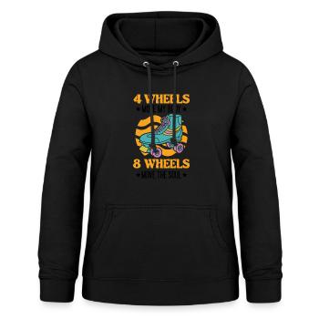 Rollschuhe Discoroller Roller Skates - Frauen Hoodie - Schwarz - Vorne - AI Model Female 172 light (172cm)