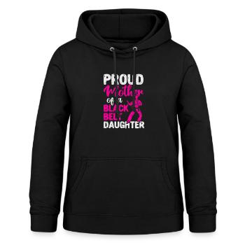Stolze Mutter eines schwarzen Gürtels Tochter - Frauen Hoodie - Schwarz - Vorne - AI Model Female 172 light (172cm)