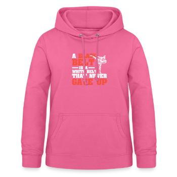 Kampfsport Ein schwarzer Gürtel ist ein weißer - Frauen Hoodie - Pink - Vorne - AI Model Female 172 light (172cm)