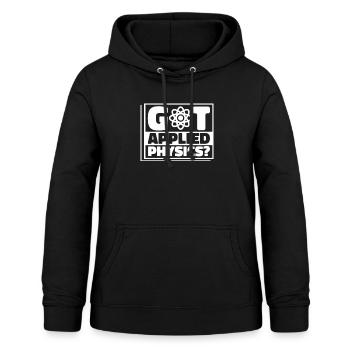 Physicien physicien - Sweat à capuche Femme - noir - Devant - AI Model Female 172 light (172cm)
