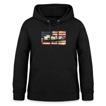 Freight Diesel Train Driver - Women's Hoodie - black - Front - AI Model Female 172 light (172cm)