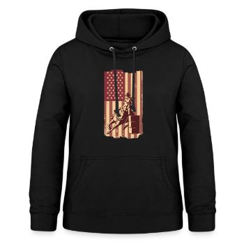 Tonneau de course de chevaux de course Tonneaux de chevaux - Sweat à capuche Femme - noir - Devant - AI Model Female 172 light (172cm)