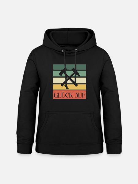 Erzgebirge Glück auf - Frauen Hoodie - Schwarz