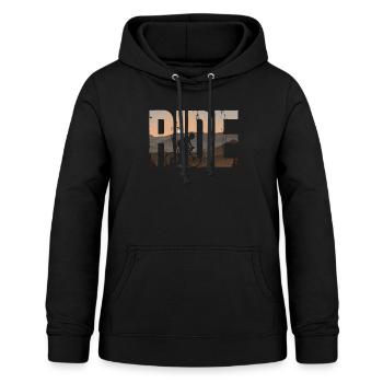 Funny Road Bike Riding Cycling - Women's Hoodie - black - Front - AI Model Female 172 light (172cm)