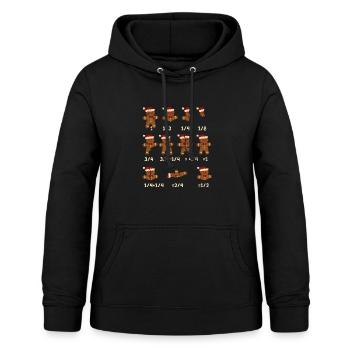 Weihnachten Math Lehrer Bruch Lebkuchen Cookie - Frauen Hoodie - Schwarz - Vorne - AI Model Female 172 light (172cm)