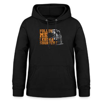 Parkour Free Running Traceur - Sweat à capuche Femme - noir - Devant - AI Model Female 172 light (172cm)