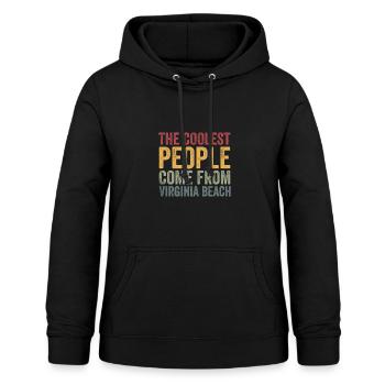 Coolest people come from Virginia Beach - Frauen Hoodie - Schwarz - Vorne - AI Model Female 172 light (172cm)
