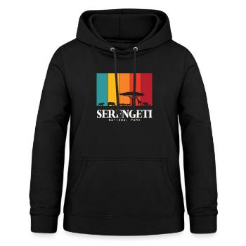 Serengeti Nationalpark Souvenir Big Five Safari Af - Frauen Hoodie - Schwarz - Vorne - AI Model Female 172 light (172cm)