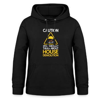 Cadeau de rénovation de destruction de maison - Sweat à capuche Femme - noir - Devant - AI Model Female 172 light (172cm)