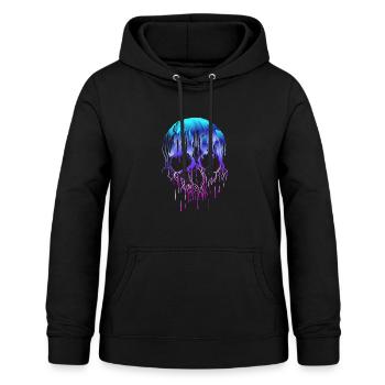 Wachs Schädel - Frauen Hoodie - Schwarz - Vorne - AI Model Female 172 light (172cm)