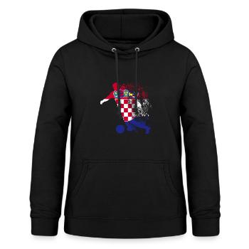 National team Croatia World Cup - Women's Hoodie - black - Front - AI Model Female 172 light (172cm)