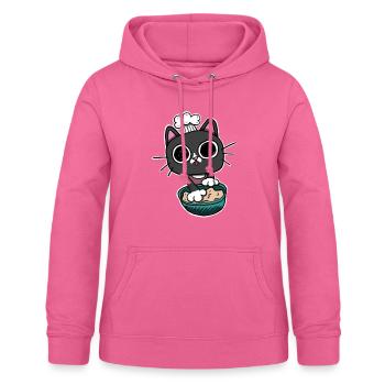 Kitty making Biscuits Cat Black - Women's Hoodie - pink - Front - AI Model Female 172 light (172cm)