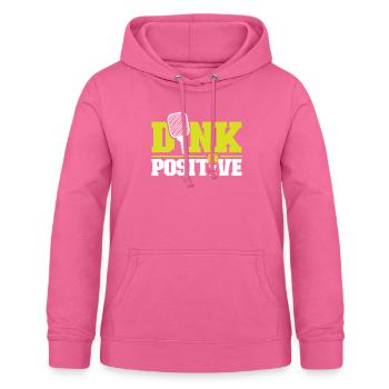 Pickleball Pun Dink positif - Sweat à capuche Femme - rose - Devant - AI Model Female 172 light (172cm)