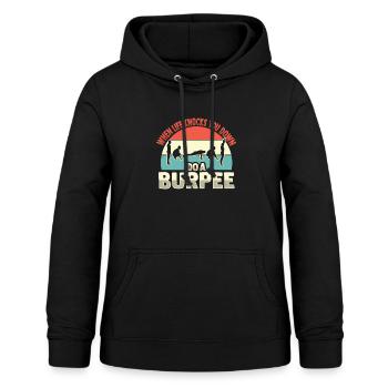 Burpee - Frauen Hoodie - Schwarz - Vorne - AI Model Female 172 light (172cm)