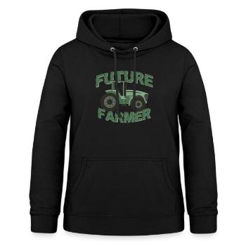 Farming Farmer Tractor Future - Sweat à capuche Femme - noir - Devant - AI Model Female 172 light (172cm)
