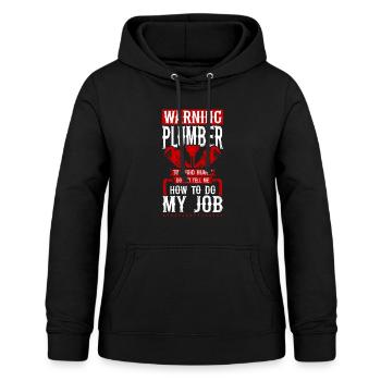 Plombier Plombier Plombier Vintage Plombier - Sweat à capuche Femme - noir - Devant - AI Model Female 172 light (172cm)