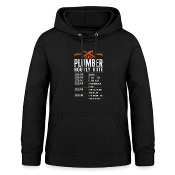 Plombier Plombier Plombier Vintage Plombier - Sweat à capuche Femme - noir - Devant - AI Model Female 172 light (172cm)