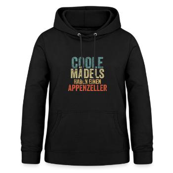 Appenzeller - Frauen Hoodie - Schwarz - Vorne - AI Model Female 172 light (172cm)