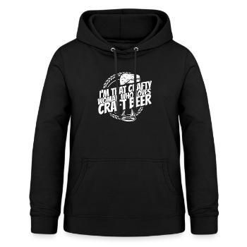 Bière artisanale Bière artisanale Femme - Sweat à capuche Femme - noir - Devant - AI Model Female 172 light (172cm)