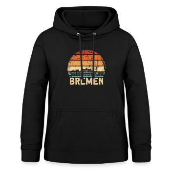 Brême - Sweat à capuche Femme - noir - Devant - AI Model Female 172 light (172cm)