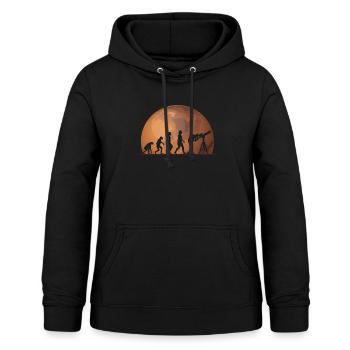Mars - Frauen Hoodie - Schwarz - Vorne - AI Model Female 172 light (172cm)