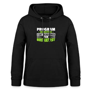 Director - Women's Hoodie - black - Front - AI Model Female 172 light (172cm)