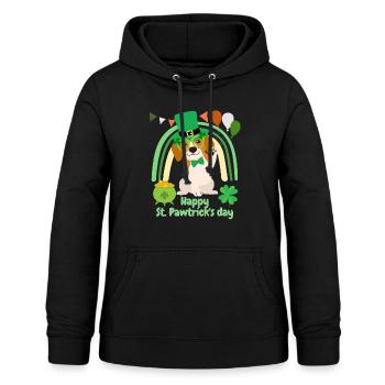 Fun Beagle Hund St. Patrick's Day Irish Green Paddy - Frauen Hoodie - Schwarz - Vorne - AI Model Female 172 light (172cm)