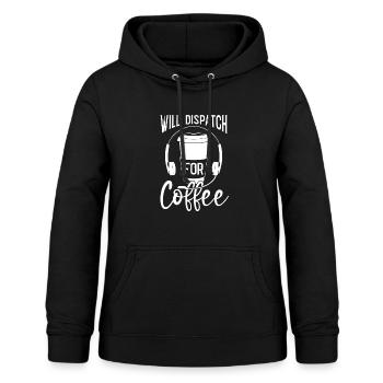 Café du centre de contrôle des appels d’urgence - Sweat à capuche Femme - noir - Devant - AI Model Female 172 light (172cm)