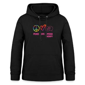 Speech Therapist Therapy Assistant - Frauen Hoodie - Schwarz - Vorne - AI Model Female 172 light (172cm)