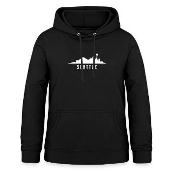 Seattle Skyline - Sweat à capuche Femme - noir - Devant - AI Model Female 172 light (172cm)
