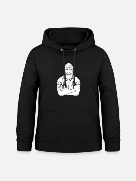 Bart Vollbart - Frauen Hoodie - Schwarz