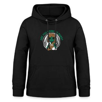 Christ Christianity Catholic - Women's Hoodie - black - Front - AI Model Female 172 light (172cm)