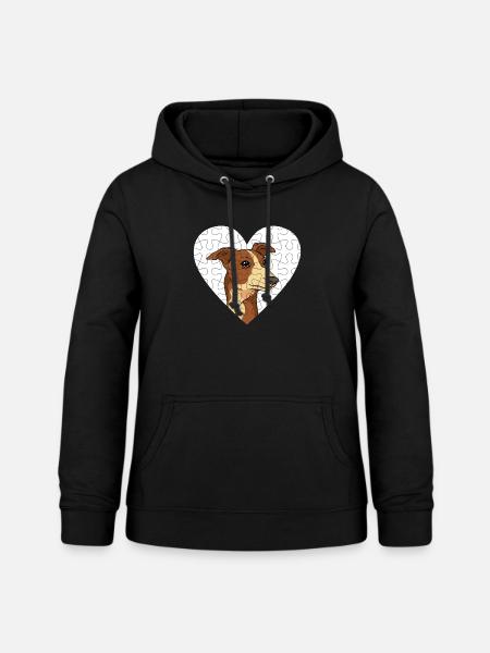 Whippet - Frauen Hoodie - Schwarz