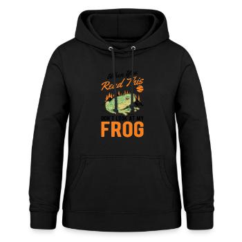 Grenouille cadeau Rainette - Sweat à capuche Femme - noir - Devant - AI Model Female 172 light (172cm)