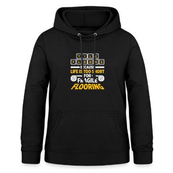 Flooring installation Flooring installers Contractors - Women's Hoodie - black - Front - AI Model Female 172 light (172cm)