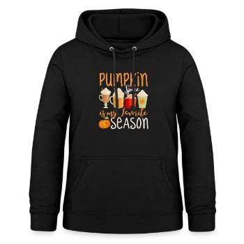 Kürbisgewürz ist meine Lieblingssaison Herbst - Frauen Hoodie - Schwarz - Vorne - AI Model Female 172 light (172cm)