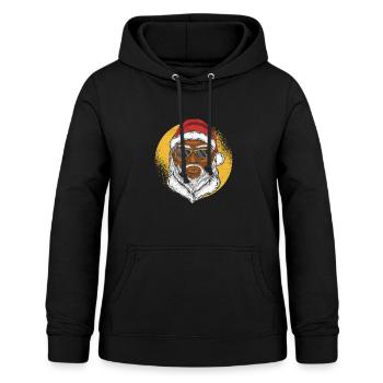 Black Santa Claus African-American - Women's Hoodie - black - Front - AI Model Female 172 light (172cm)