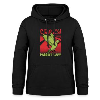 Crazy Parrot Lady Bird Propriétaire de perroquet aviaire - Sweat à capuche Femme - noir - Devant - AI Model Female 172 light (172cm)