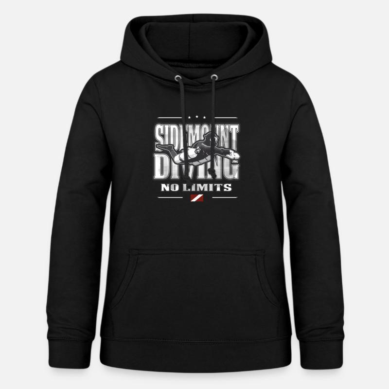 Cadeau Sidemount Diver No Limits - Sweat à capuche Femme - noir