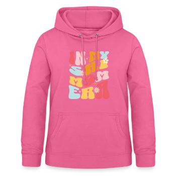 À l’époque de ma mère de skieuse - Sweat à capuche Femme - rose - Devant - AI Model Female 172 light (172cm)