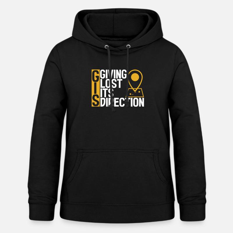Systèmes d’information géographique - Sweat à capuche Femme - noir